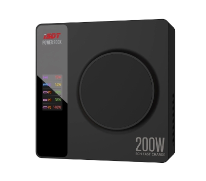 ISDT POWER 200 / 200X AC100~240V 200W Fast Charg หลายช่องชาท และ ไวเลสชาท ต่อผ่านแอปได้