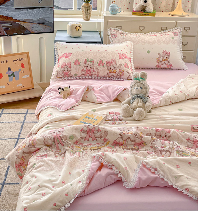 ผ้าห่ม ของขวัญ Lolita เส้นใยถั่ว ป้องกันไรฝุ่น พร้อมส่งในไทย