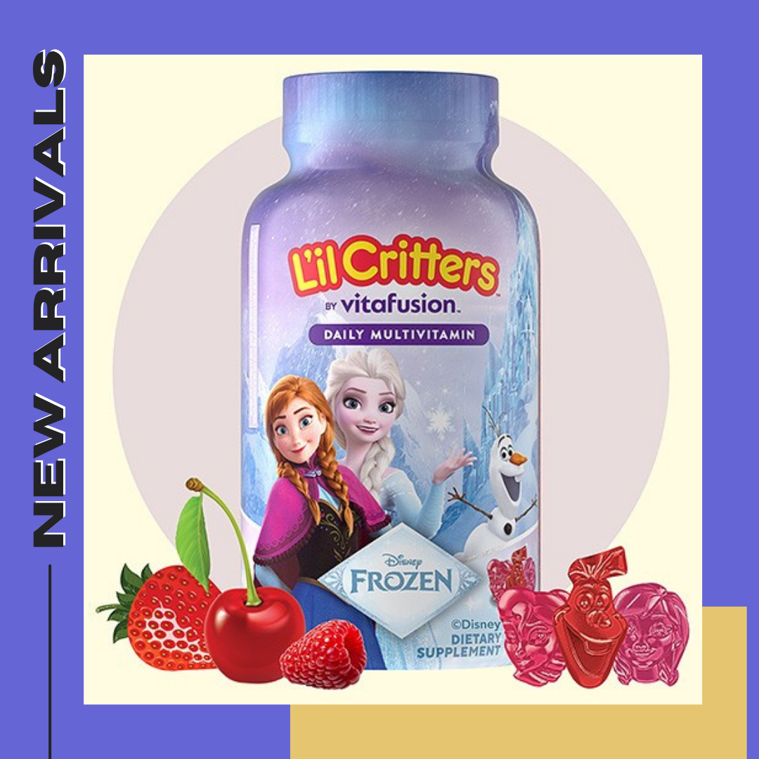 L'il Critters Frozen Daily Kids Multivitamin Gummies Assorted Berry Flavors for Ages 2+ Toddlers and Kids, Disney Multivitamin Gummies with 11 Essential Nutrients, 95-190 Day Supply, 190 Gummies