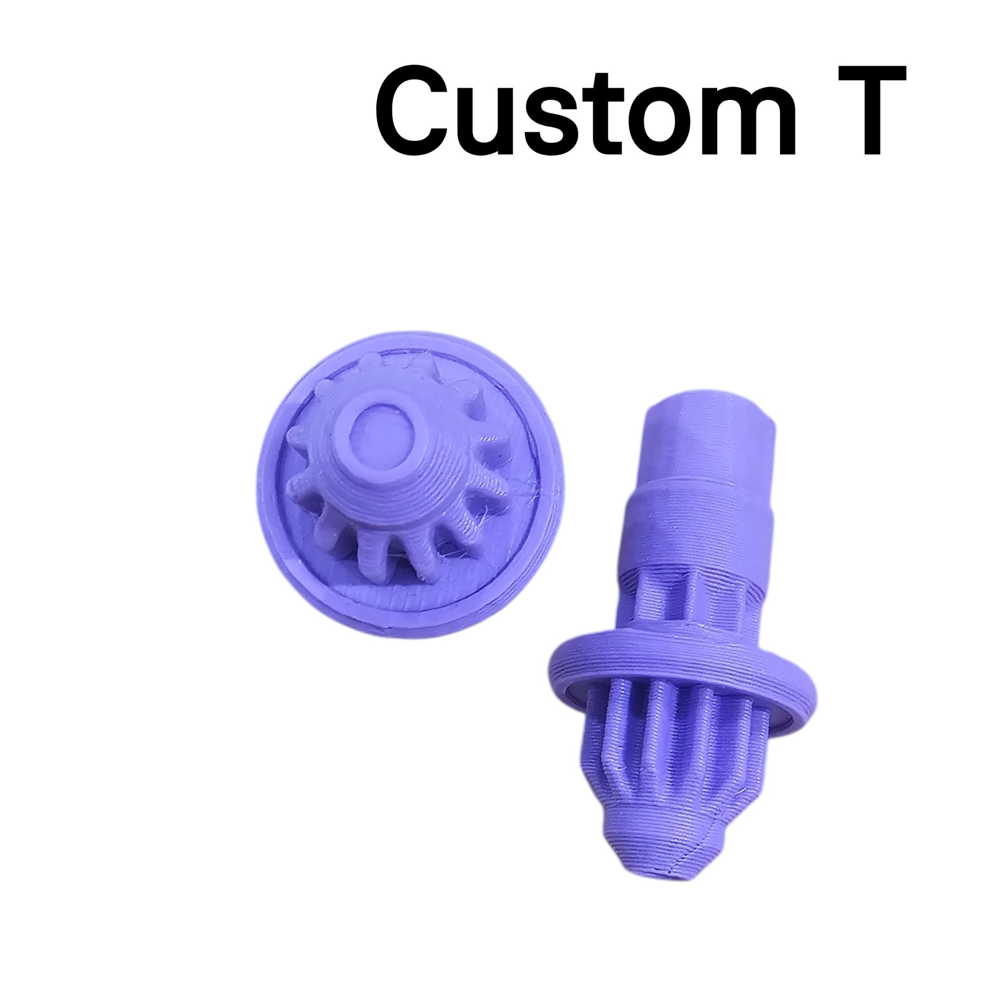 Custom Bit สำหรับ ใส่เล่น เป็นแบบปริ้น 3D ใส่เล่นได้เท่านั้น ไม่สามารถนำไปลงแข่งได้ รุ่นใหม่จะทำแต่สีม่วง เพื่อไม่ให้สับสนกับของแท้ รูปทรง และ อาการ ใกล้เคียง 90%+