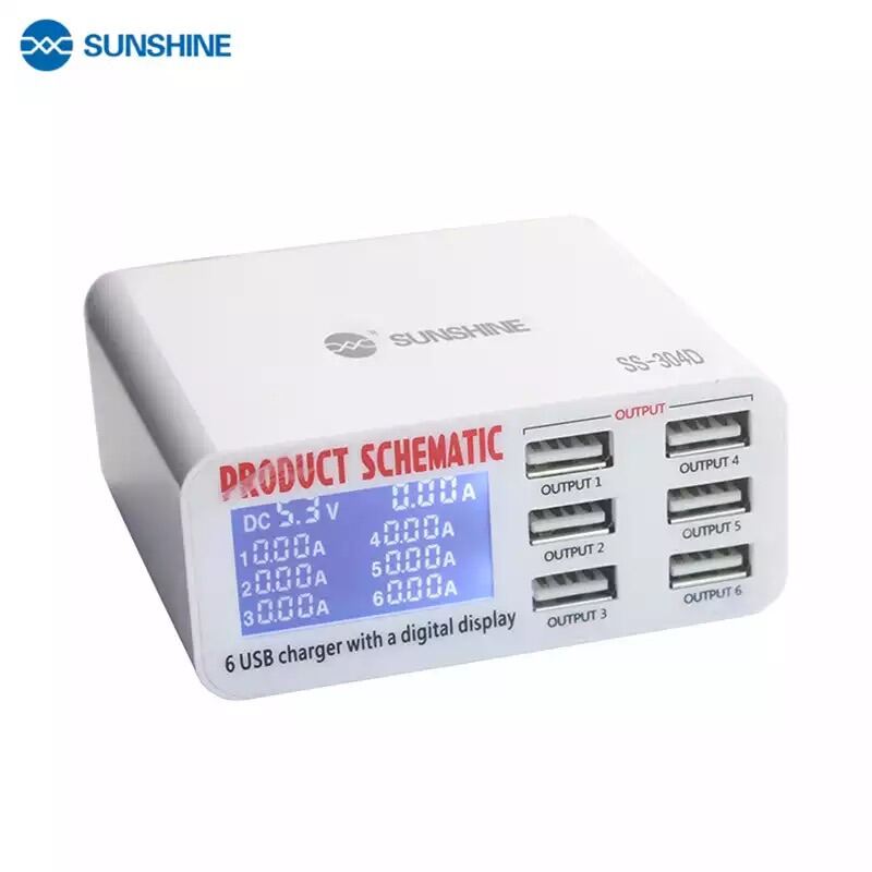 SUNSHINE SS-304D 6พอร์ต USB Smart Charger