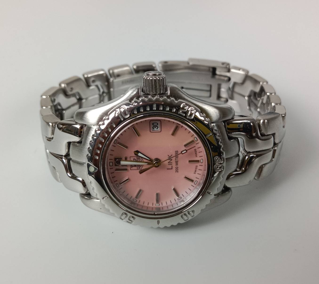 24.TAG Heuer Link Mother of Pearl Link Watch WT141M BA0560 พร้อมกล่องแท้+คู่มือ ใบรับประกัน
