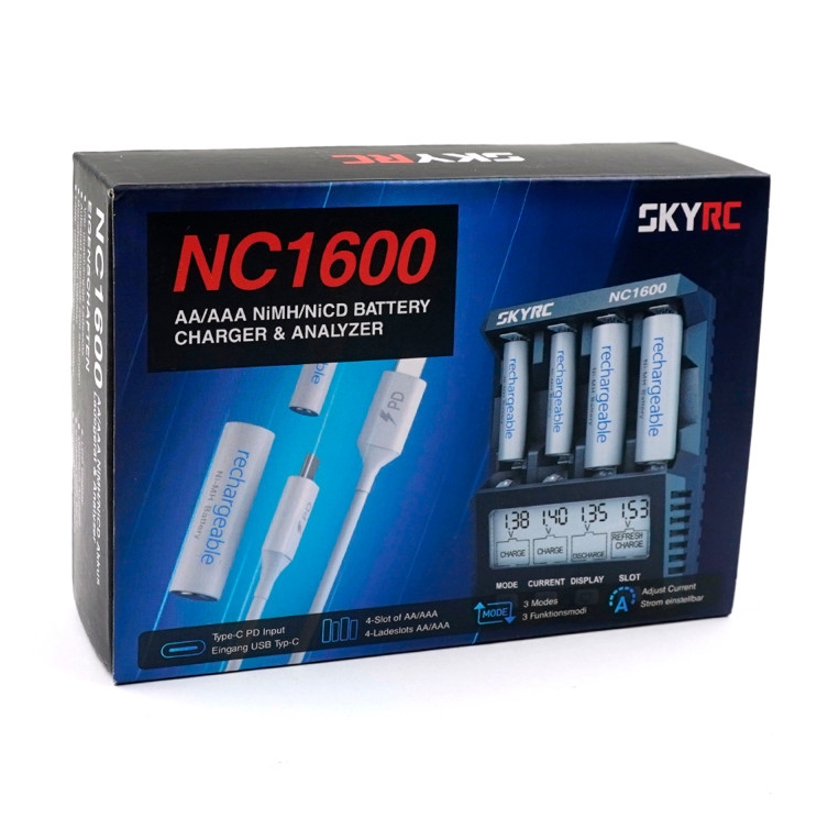 SKYRC NC1600 เครื่องชาร์จถ่าน เครื่องชาร์จแบตเตอรี่ AA and AAA NiMH NiCD