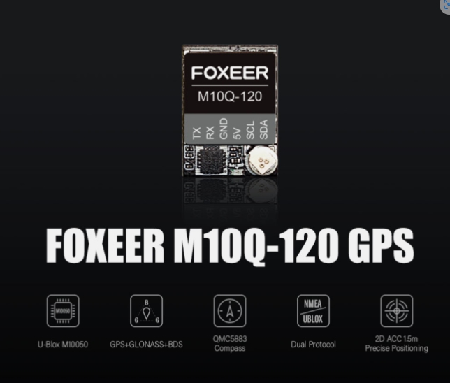 Foxeer M10Q 120 180 250 GPS 5883 Compass จีพีเอสติดโดรน เครื่องบิน ปีกบิน และอื่นๆ