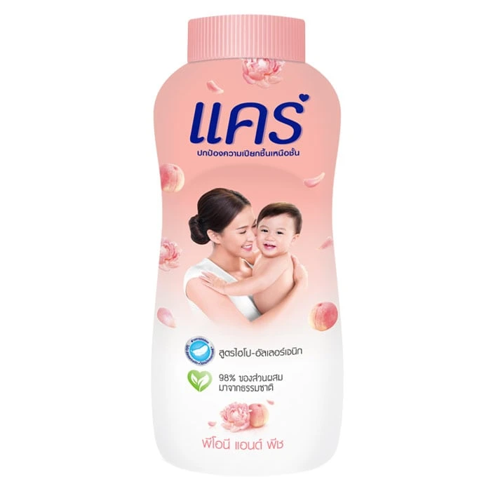 8850006944738 เเคร์ พีโอนีแเอนด์พีช แป้งเด็ก กลิ่นพิโอนีและพีช 160 ก.