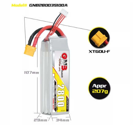 แบต GNB 3เซล 900-5000mah HV XT30 XT60 XT90 แบตสำหรับ RC รถ เรือ เครื่องบิน โดรน หุ่นยนต์ มีให้เลือกหลายขนาดความจุ