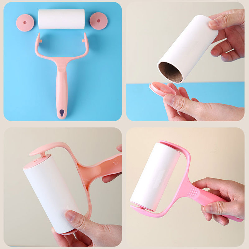 ลูกกลิ้งทำความสะอาดเสื้อผ้า ขนฝุ่นละเอียด ด้าใหญ่ สุ่มสี