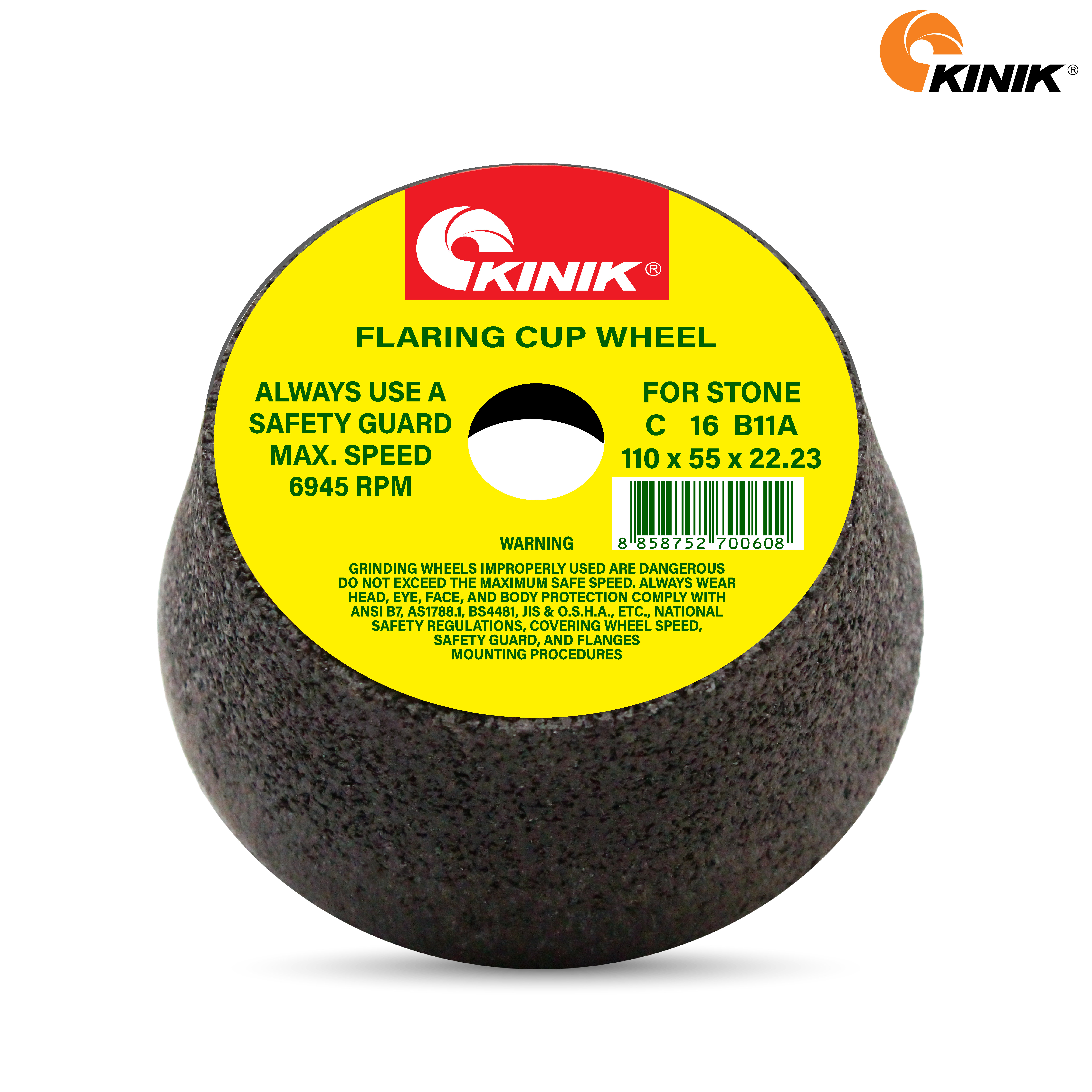 หินถ้วยเฉียง KINIK C16QB11A 110x55x22.2 mm.