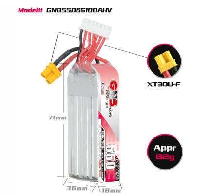 แบต GNB 6เซล 300-5000mah HV XT30 XT60 XT90 แบตสำหรับ RC รถ เรือ เครื่องบิน โดรน หุ่นยนต์ มีให้เลือกหลายขนาดความจุ