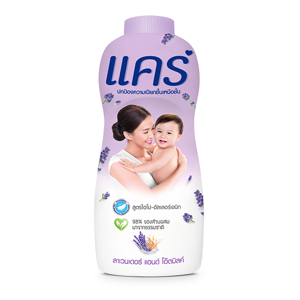 8850006938867 380g แป้งแคร์เด็ก ลาเวนเดอร์/ม่วง