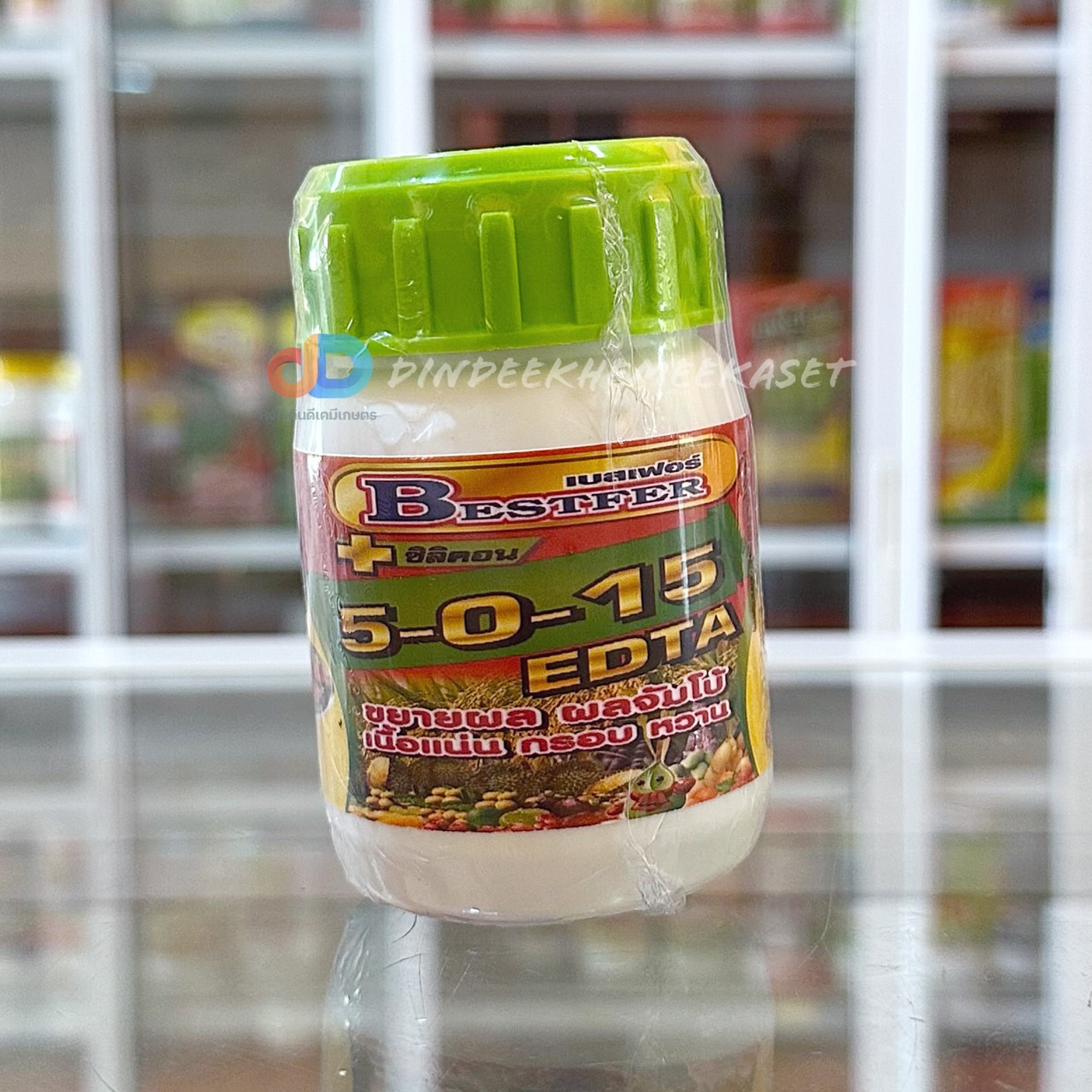 ปุ๋ยน้ำ5-0-15 + ซิลิคอน EDTA ปุ๋ยน้ำฉีดทางใบ บำรุงลูก ขยายผล ผลจัมโบ้ เนื้อแน่น กรอบ หวาน ขนาด 100 ซีซี