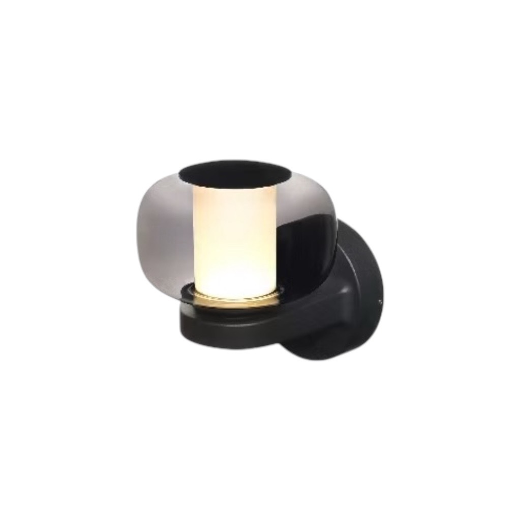 โคมไฟติดผนังภายใน Wall Lamp BLOS Die-Cast Aluminum Black + Acrylic Electroplated Glass LED 7W 3000K IP65