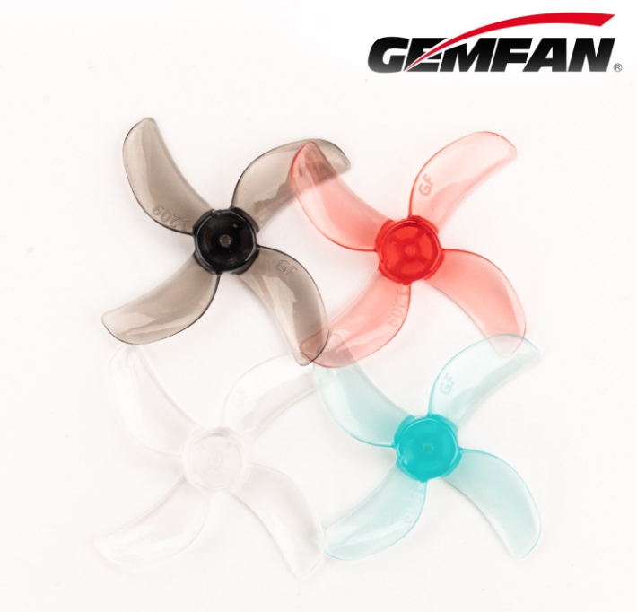 Gemfan 1209 31mm 4-Blade PC Propeller 0.1mm 1.5mm for FPV Freestyle Tinywhoop Drones 1ถุง 8ใบ สุ่มสี