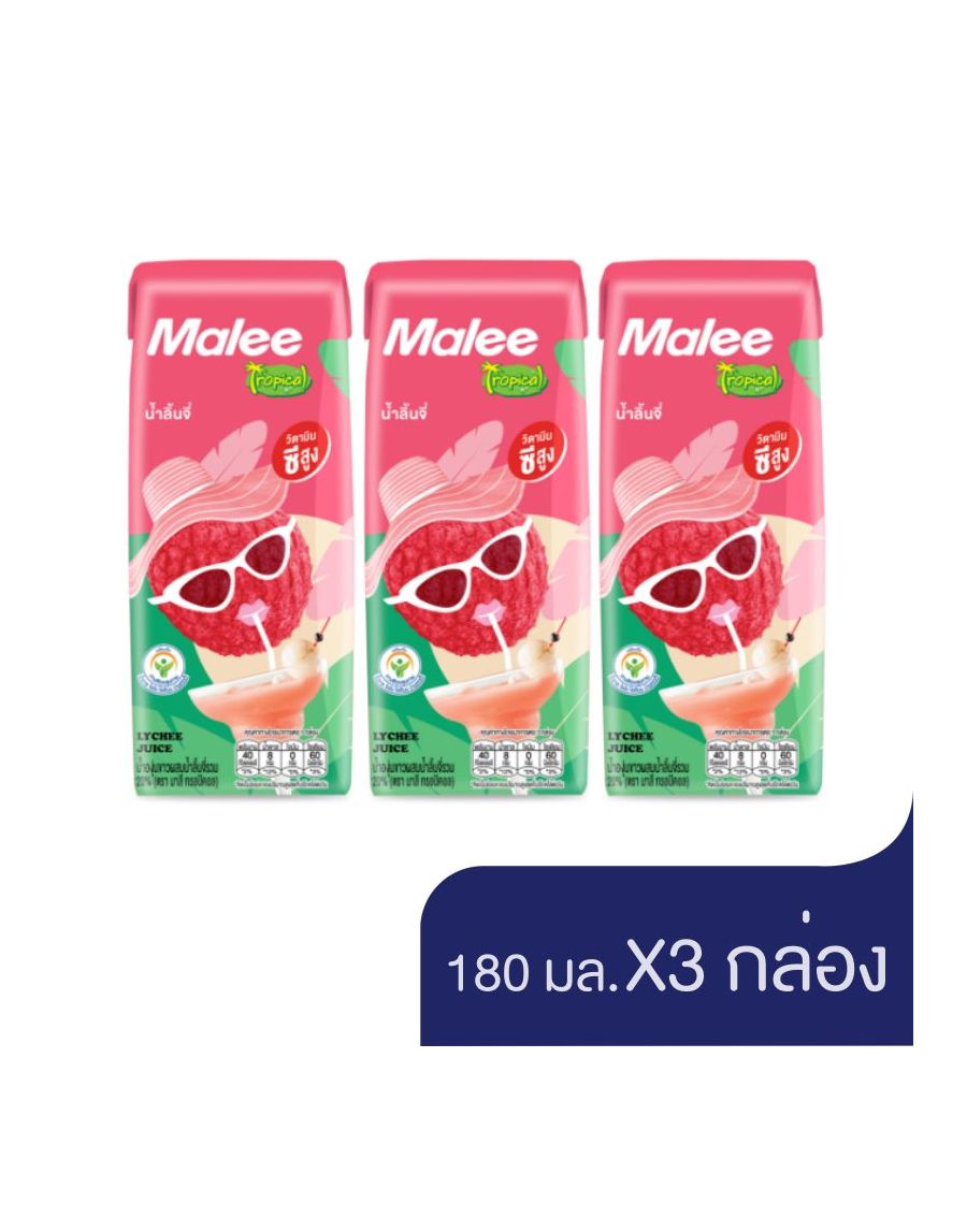 8853333017021 ทรอปิคอล น้ำลิ้นจี้ 20% 180มล. (แพค)