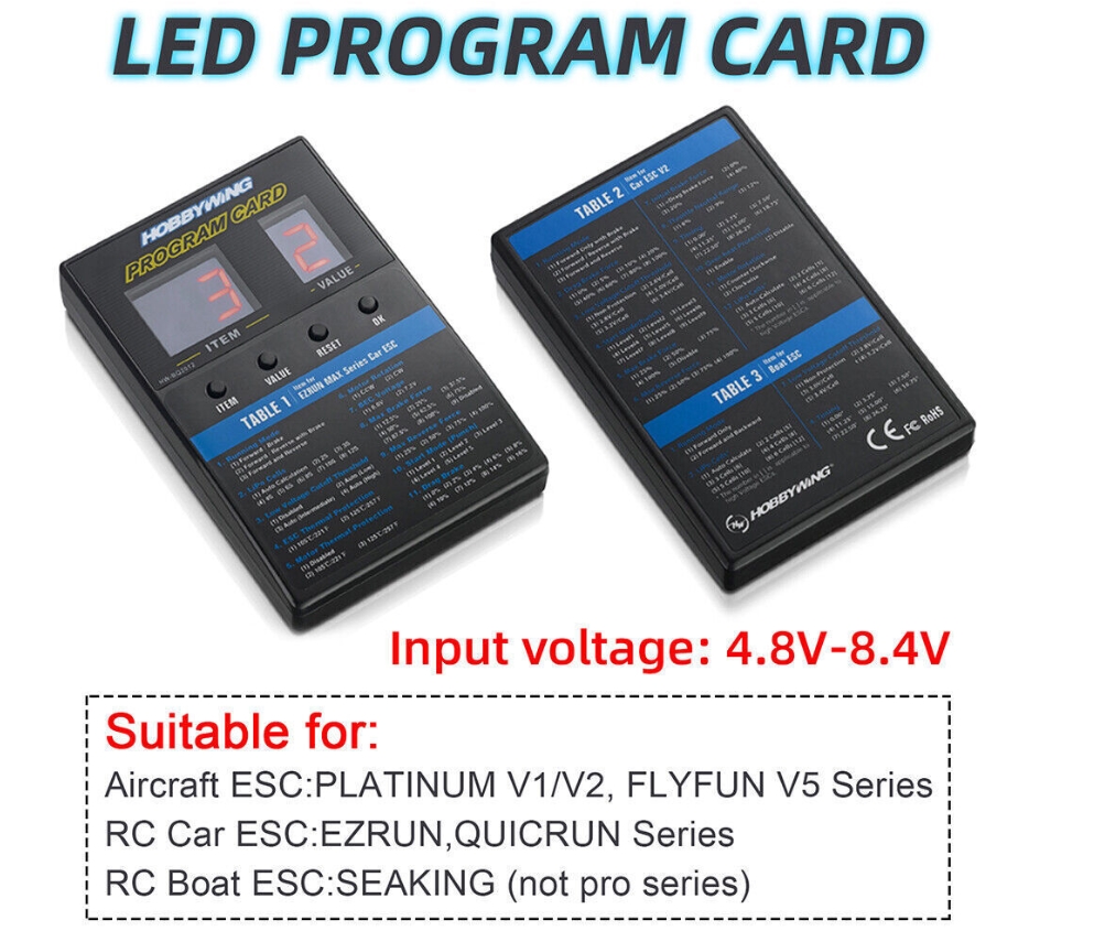 HOBBYWING LED Program Card Box