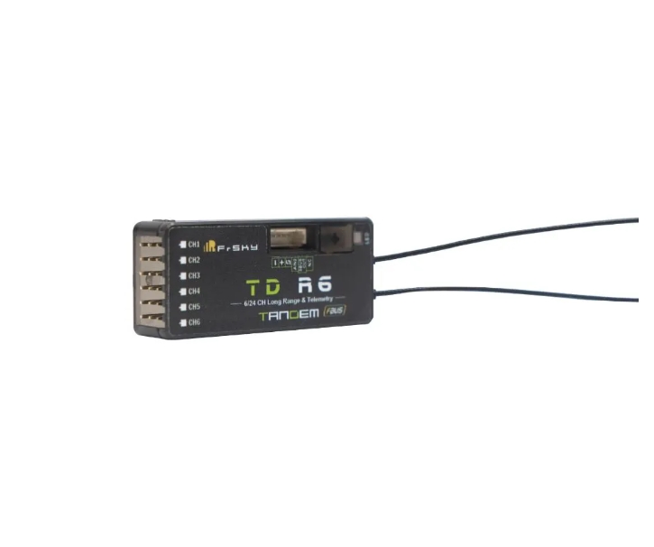 FrSky TD R6 Receiver 2.4G 900M Tandem Dual-Band Receiver with 6 Channel Ports