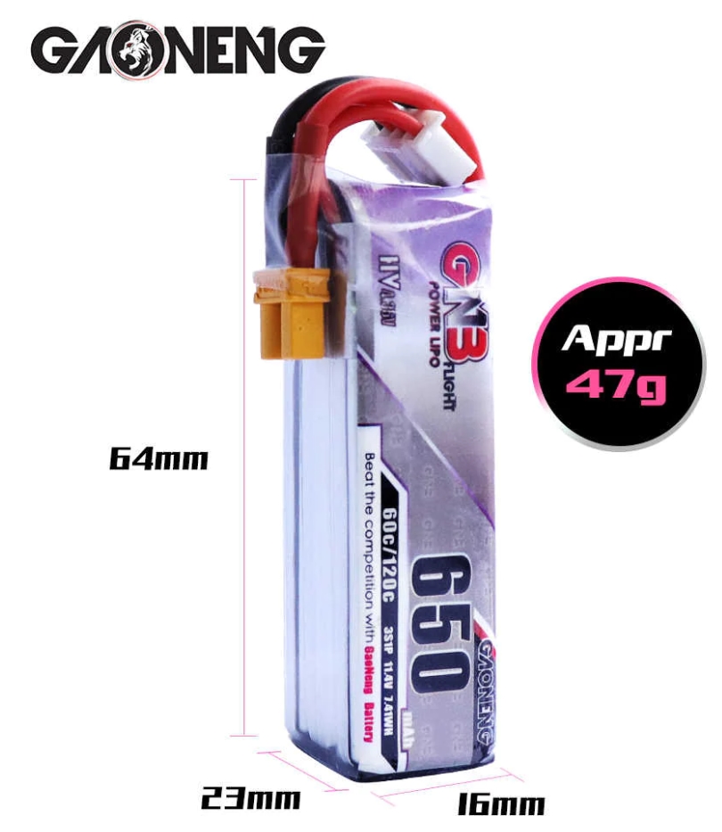 แบต GNB 3เซล 300-900mah HV XT30 XT60 XT90 แบตสำหรับ RC รถ เรือ เครื่องบิน โดรน หุ่นยนต์ มีให้เลือกหลายขนาดความจุ