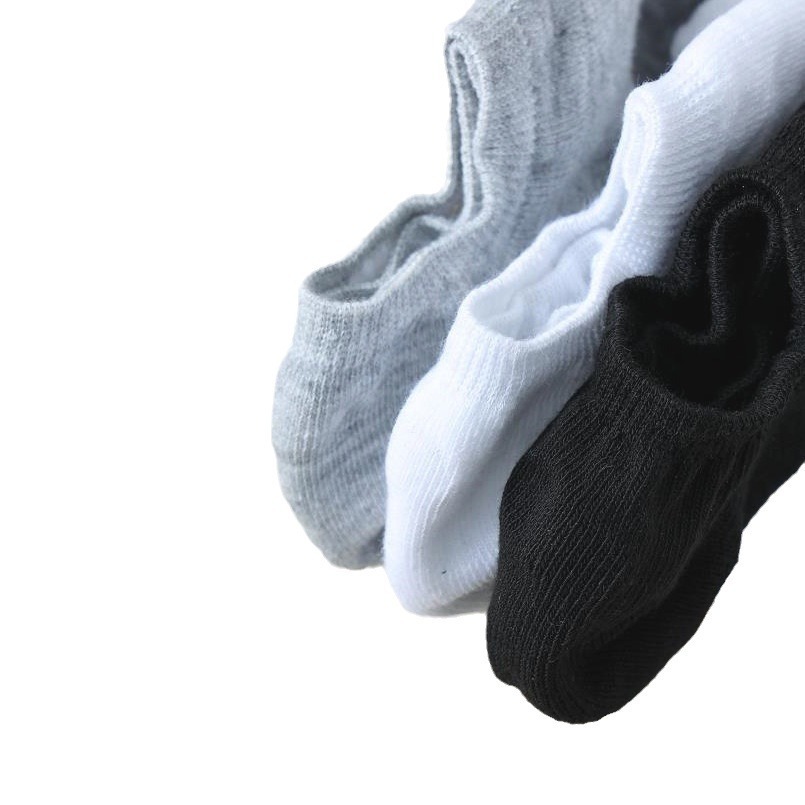 ถุงเท้าคัทชูข้อสั้น ถุงเท้าข้อสั้น ข้อเว้ามูจิสีพื้น 1 คู่