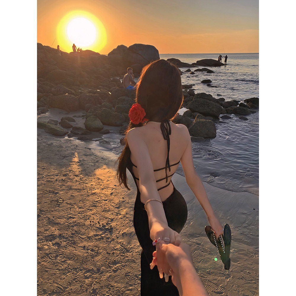 ดำ เดรสยาว โชว์หลัง รหัส CN557