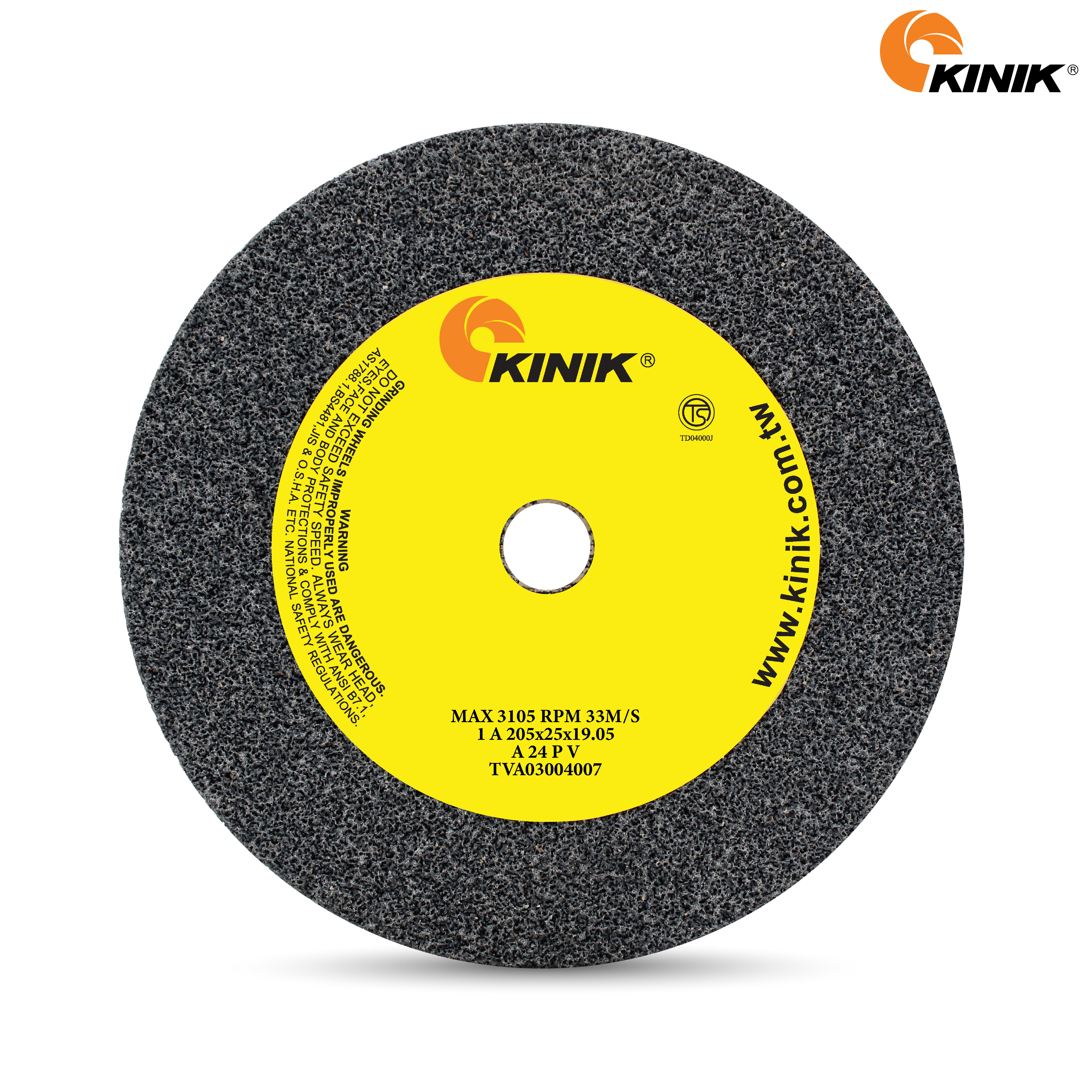หินเจียร KINIK A24PV1A 205x25x19.05 mm.