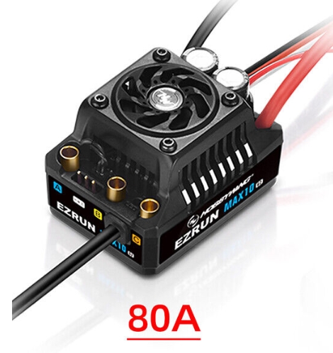 Hobbywing MAX10 G2 Sensored Brushless ESC 80A 2-3S for 1/10 RC Car Truck