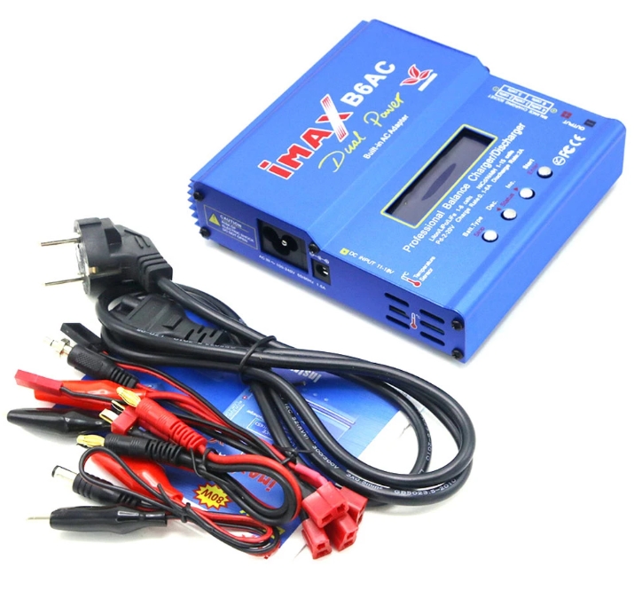 เครื่องชาร์จ 6A ชาร์จลิโพได้ 1-6S IMAX B6AC 80w ชาทแบตได้หลายชิด LiPo LiFe Li-ion PB NiCd หน้าจอดิจิตอล ใช้งานงา่ย