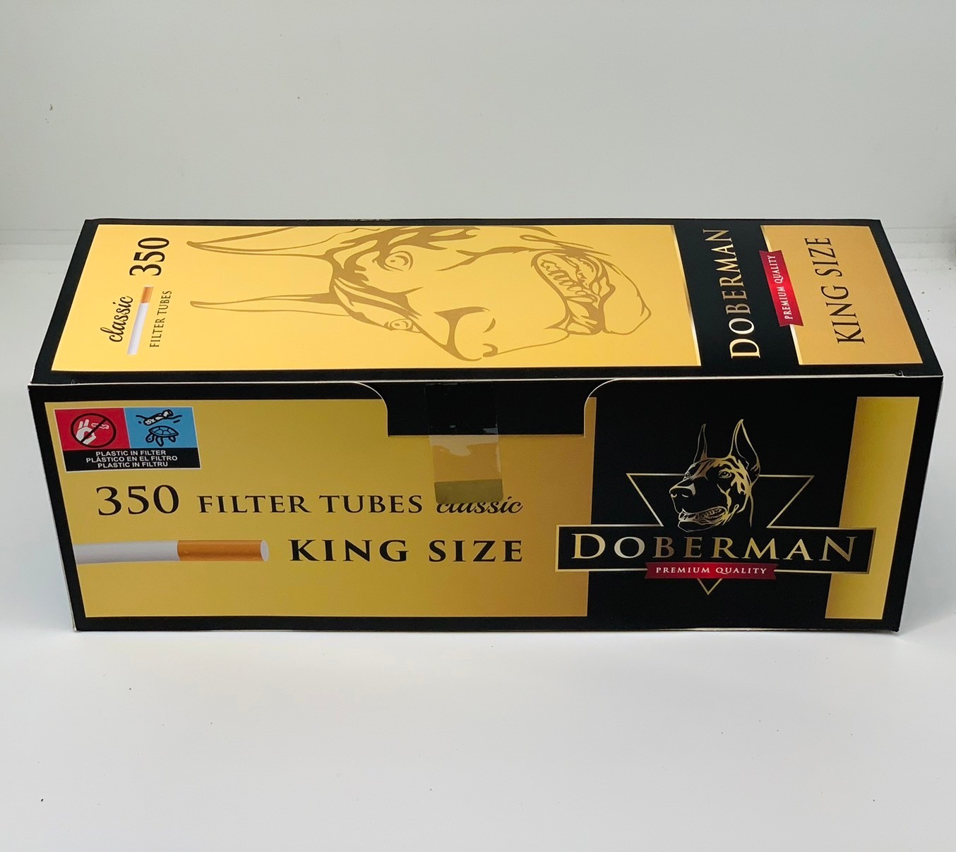 Doberman ก้นกรองบุหรี่ รุ่นร้อน บรรจุ 350 มวน ความยาว 15 มม.