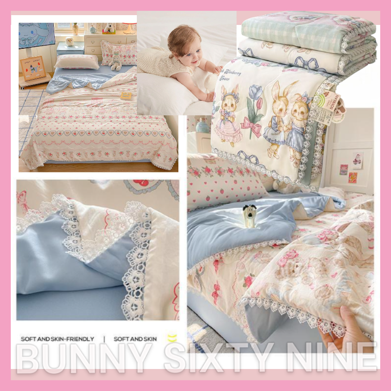 ผ้าห่ม ของขวัญ Lolita เส้นใยถั่ว ป้องกันไรฝุ่น พร้อมส่งในไทย