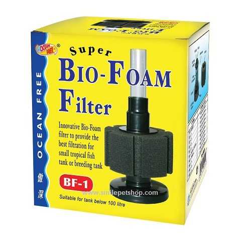 OF BIO FOME Filter BF-1(กรองฟองน้ำอย่างดี ใช้ต่อกับปั๊มลม ช่วยกรองให้น้ำใส ยืดระยะการถ่ายน้ำ)