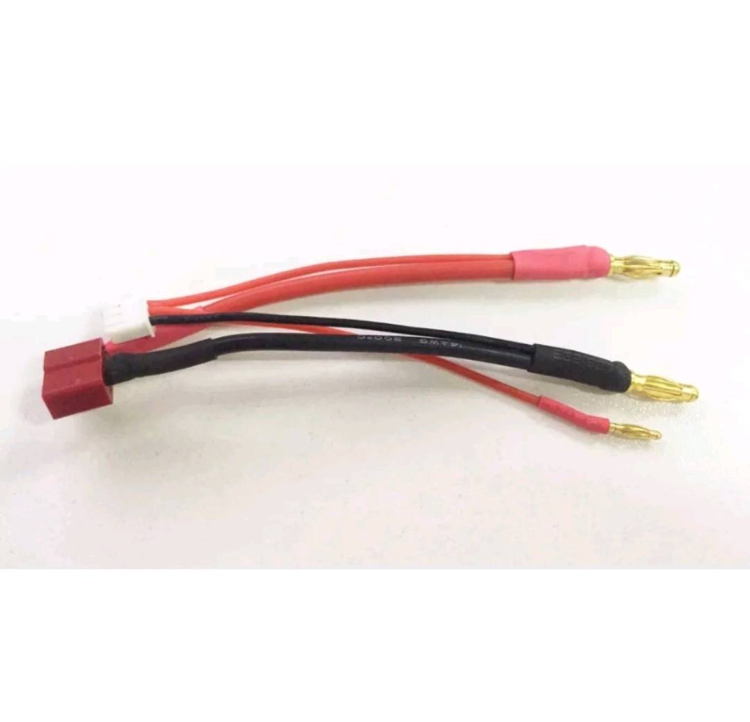 สายปลั๊กแบต 2S สำหรับเสียบกับแบตรถเคสแข็ง มีขั้ว XT60 และ T-Plug ปลั๊ก + สายบาลานซ์ 2เซล