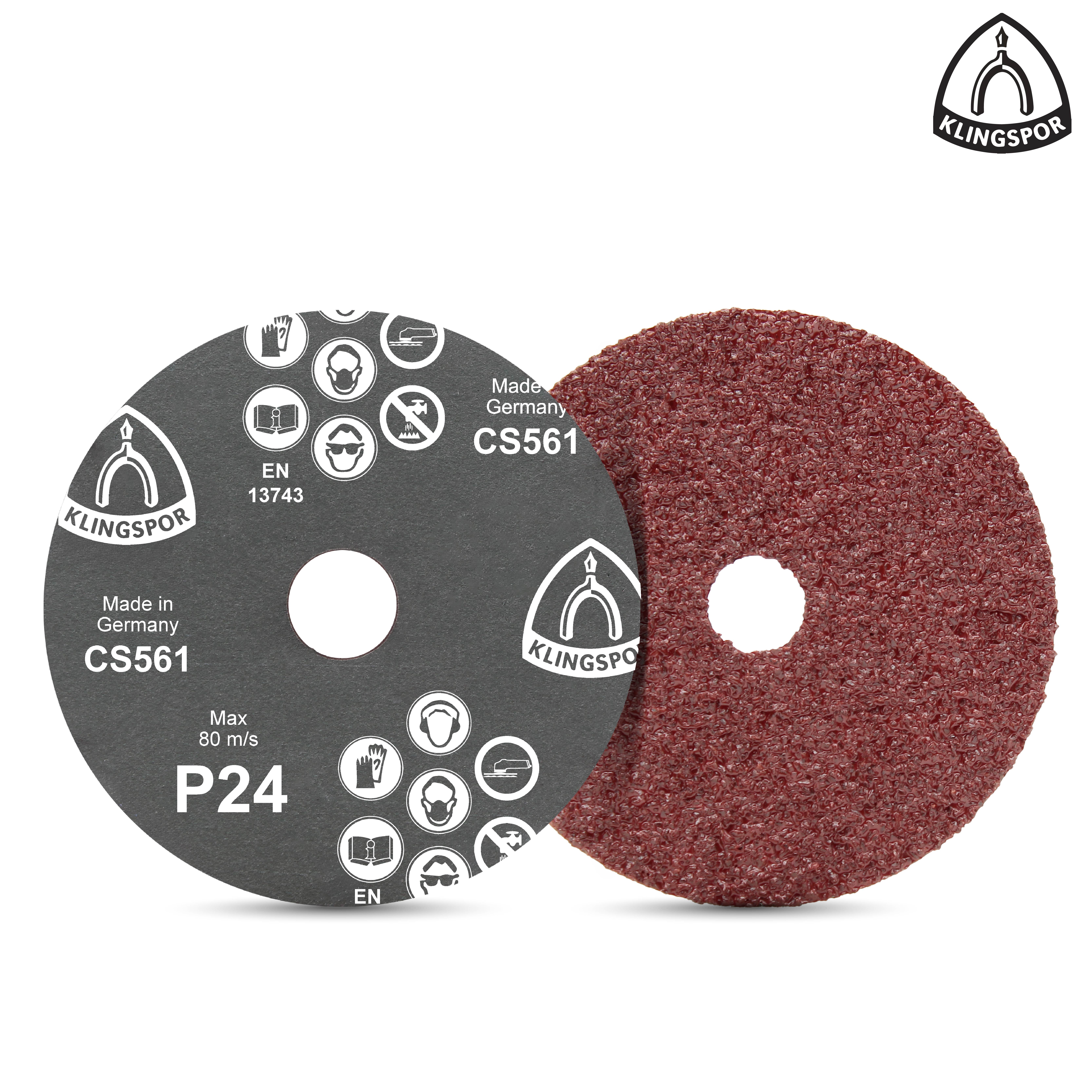 ทรายกลม KLINGSPOR 24CS561 180x22 mm.