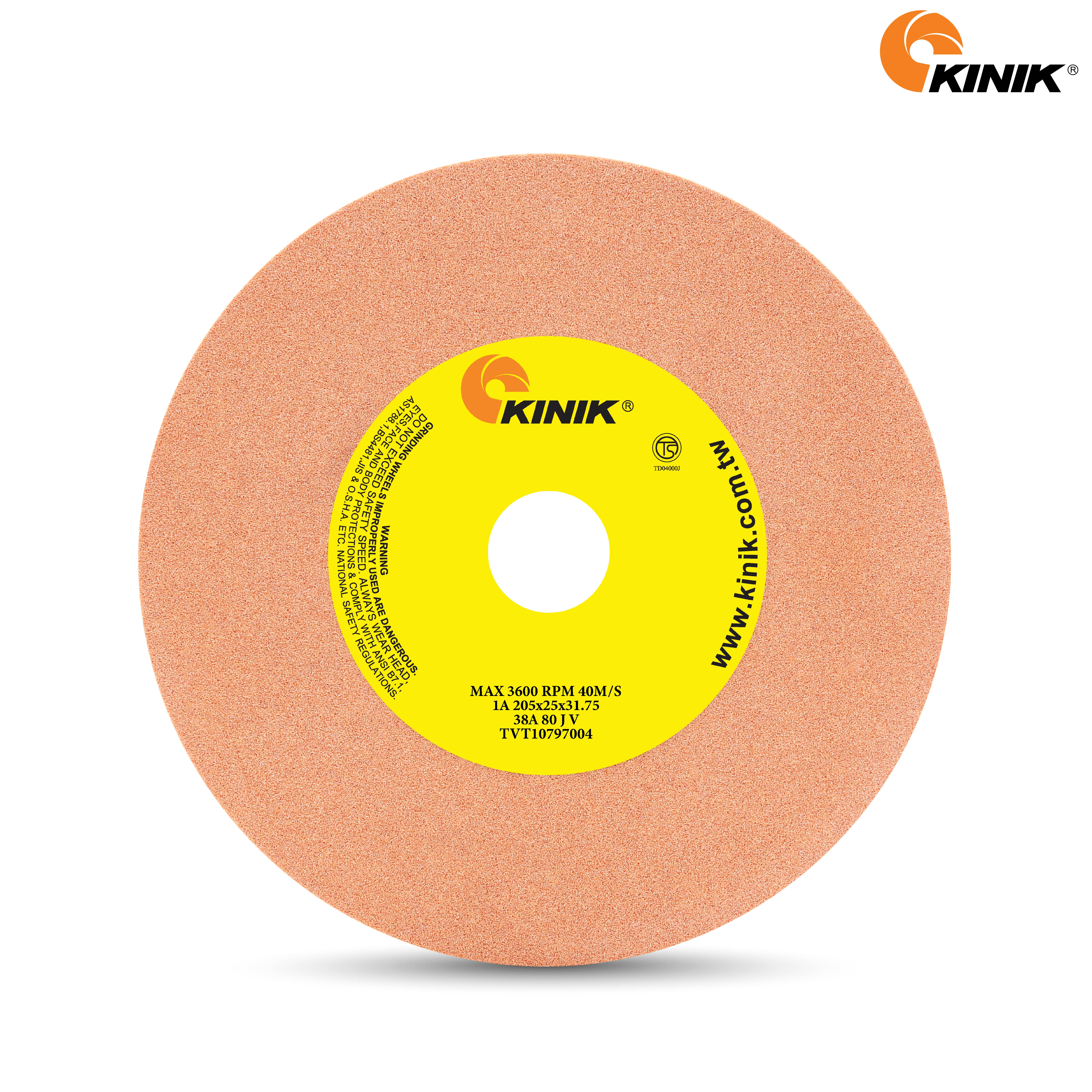 หินเจียร KINIK 38A80JV1A 205x25x31.75 mm.