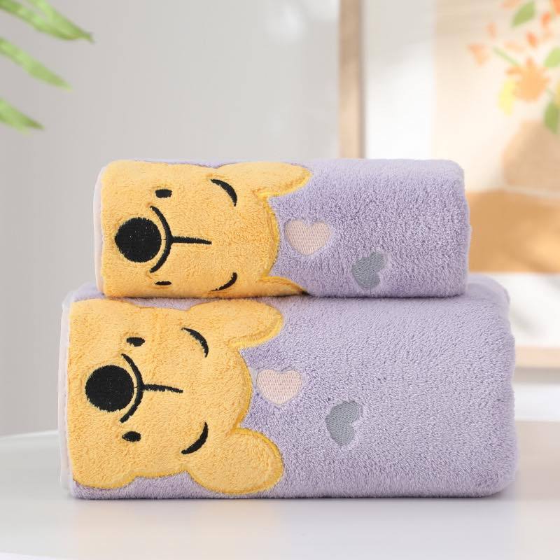 ผ้าเช็ดตัว หมีพู 1ผืน ของขวัญน่ารัก พร้อมส่ง