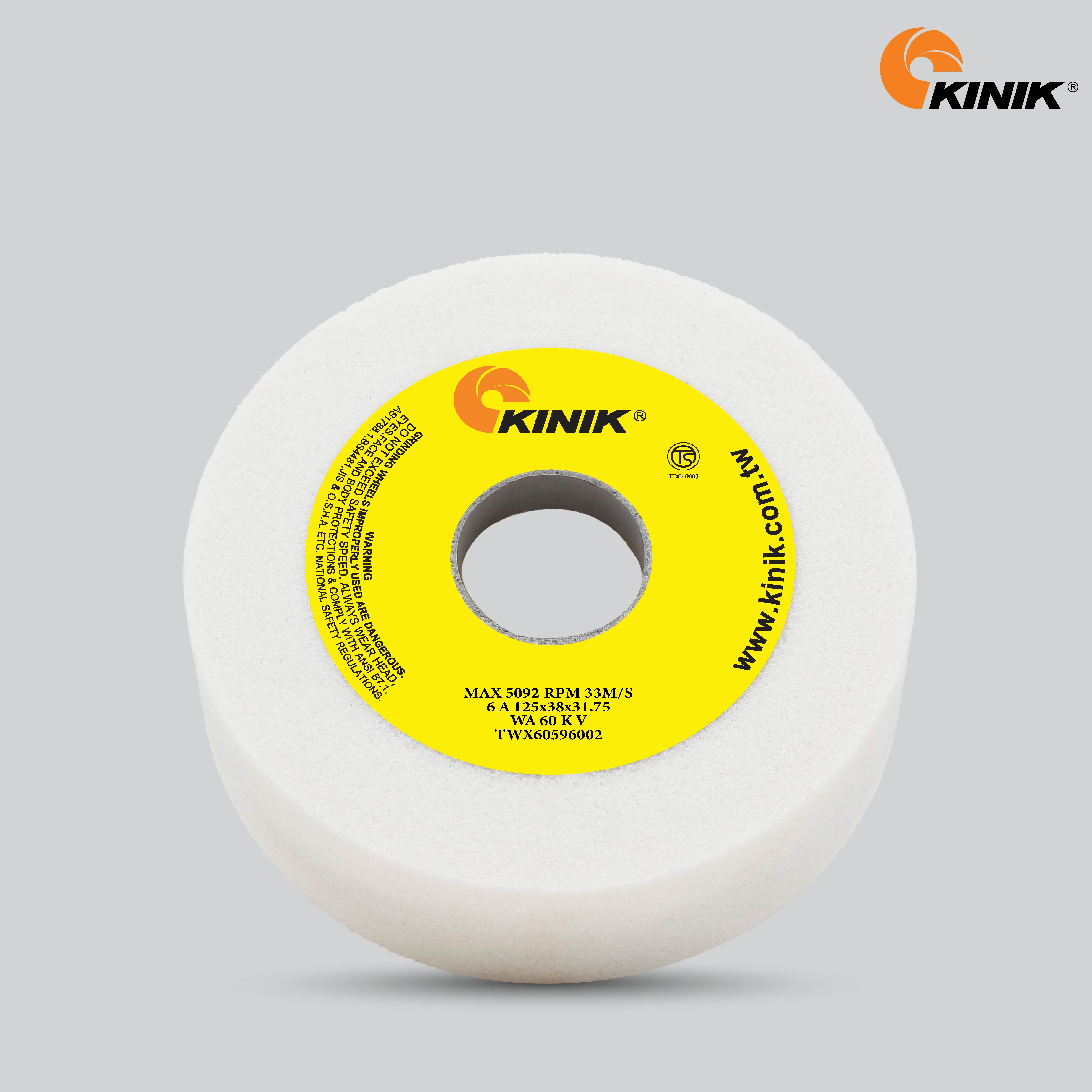 หินถ้วยตรง KINIK WA60KV6A 125x38x31.75 mm.