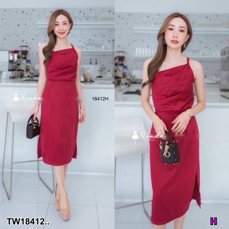 ชุดเดรสเเดง ใส่เที่ยว ใส่ออกงาน งานเเต่ง งานเลี้ยง👗 WD022