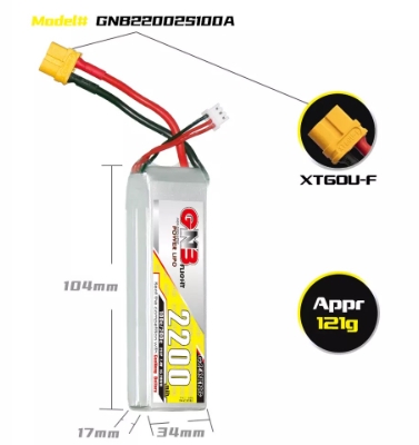แบต GNB 2เซล 900-5000mah HV PH2.0 XT30 PH2.0 3PIN XT60 แบตสำหรับ RC รถ เรือ เครื่องบิน โดรน หุ่นยนต์ มีให้เลือกหลายขนาดความจุ