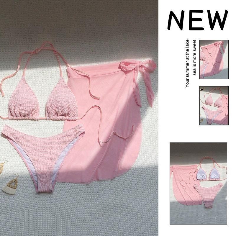 บิกินี่ ชุดว่ายนํ้า 3 ชิ้น ชุดว่ายน้ำ บิกินี่ชุดว่ายน้ำผู้หญิง แก้