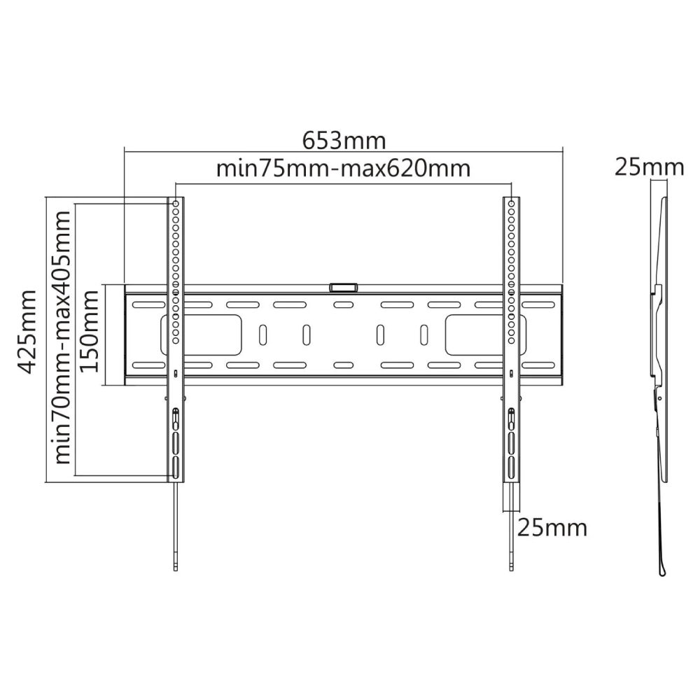 Manhattan รุ่น 461986 ขาแขวนทีวีติดผนัง 32" - 70" Fixed TV Wall Mount