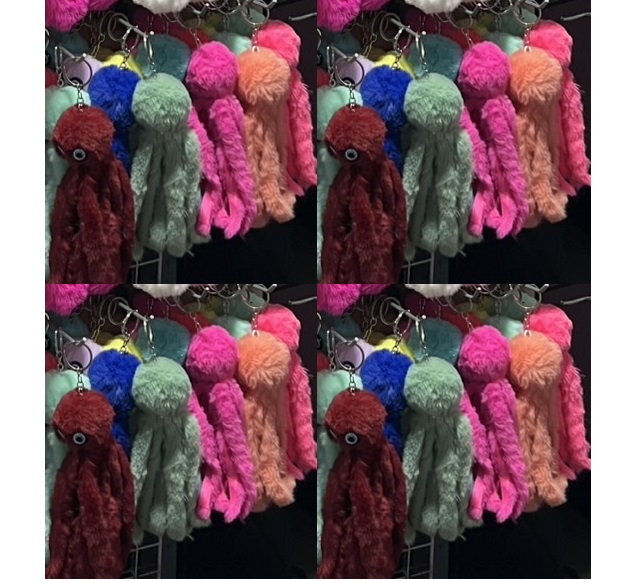 พวงกุญแจ ตุ๊กตาปลาหมึกยักษ์ (สีพื้น)