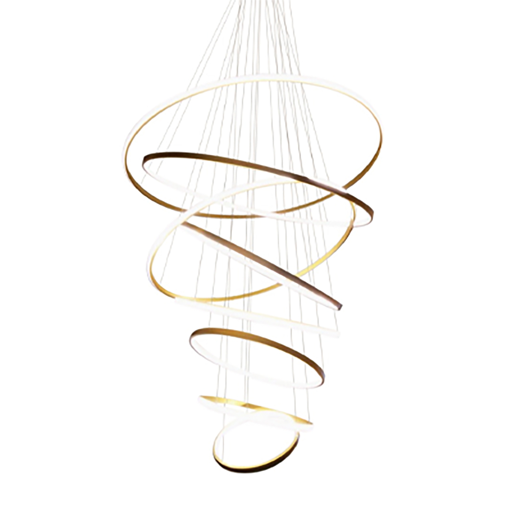 โคมไฟแขวนเพดาน โคมไฟระย้า Pendant Lamp 8 Ring Stainless Steel + Acrylic LED 380W Dimmable
