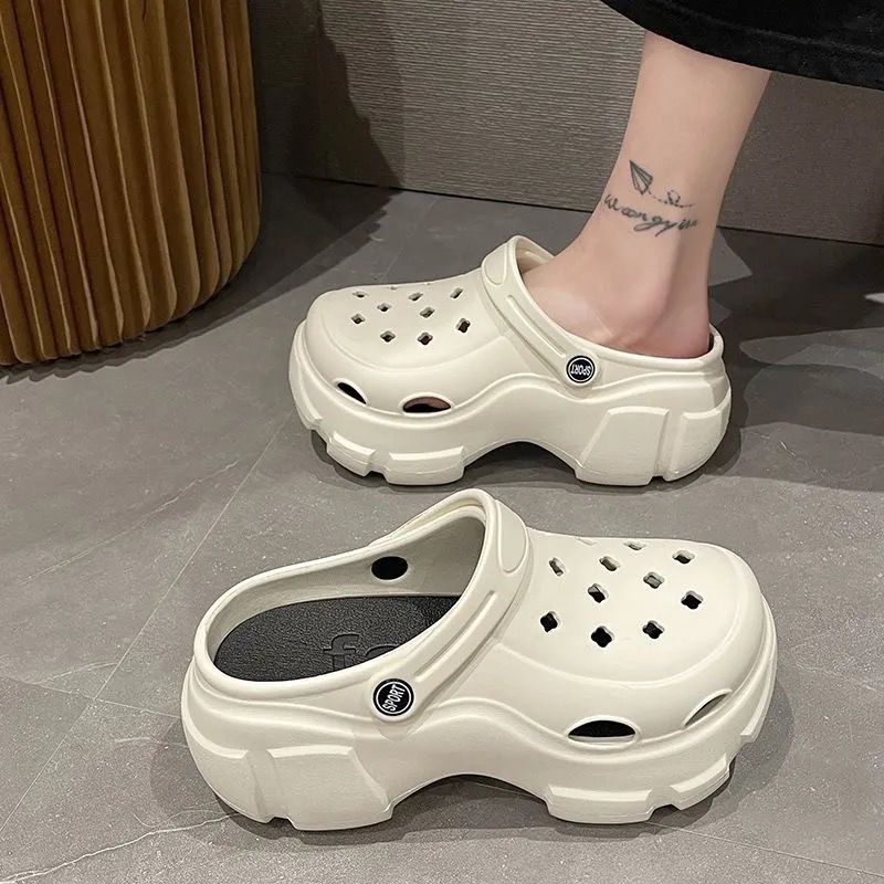 รองเท้าเเตะ รองเท้ายางโฟม เสริมพื้นสูง รองเท้าผู้หญิง