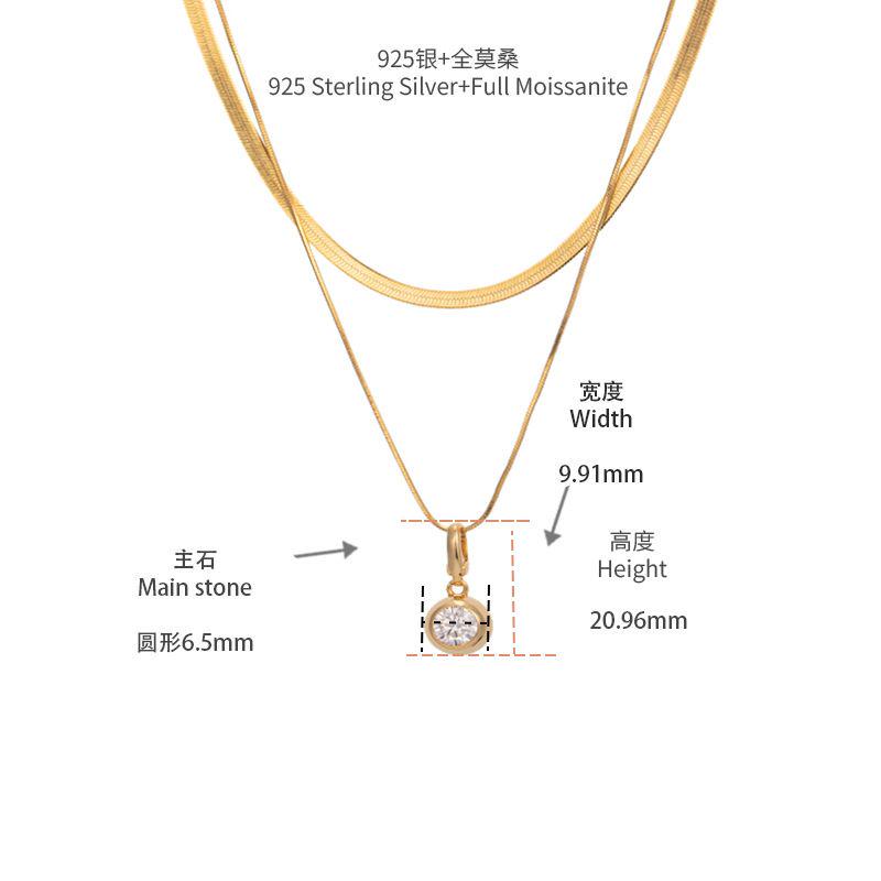 [สั่งผลิต] N3-0034 สร้อยคอเพชรโมซาไนท์ 1 กะรัต 35+7 CM.