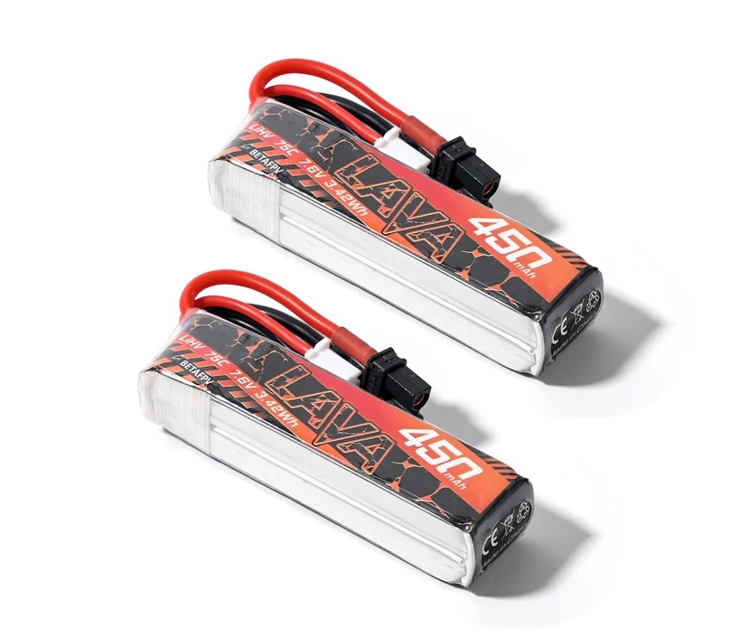 2PCS Betafpv Battery LAVA Seriel 450mah 550mah 75C XT30 แพ็ค 2ก้อน