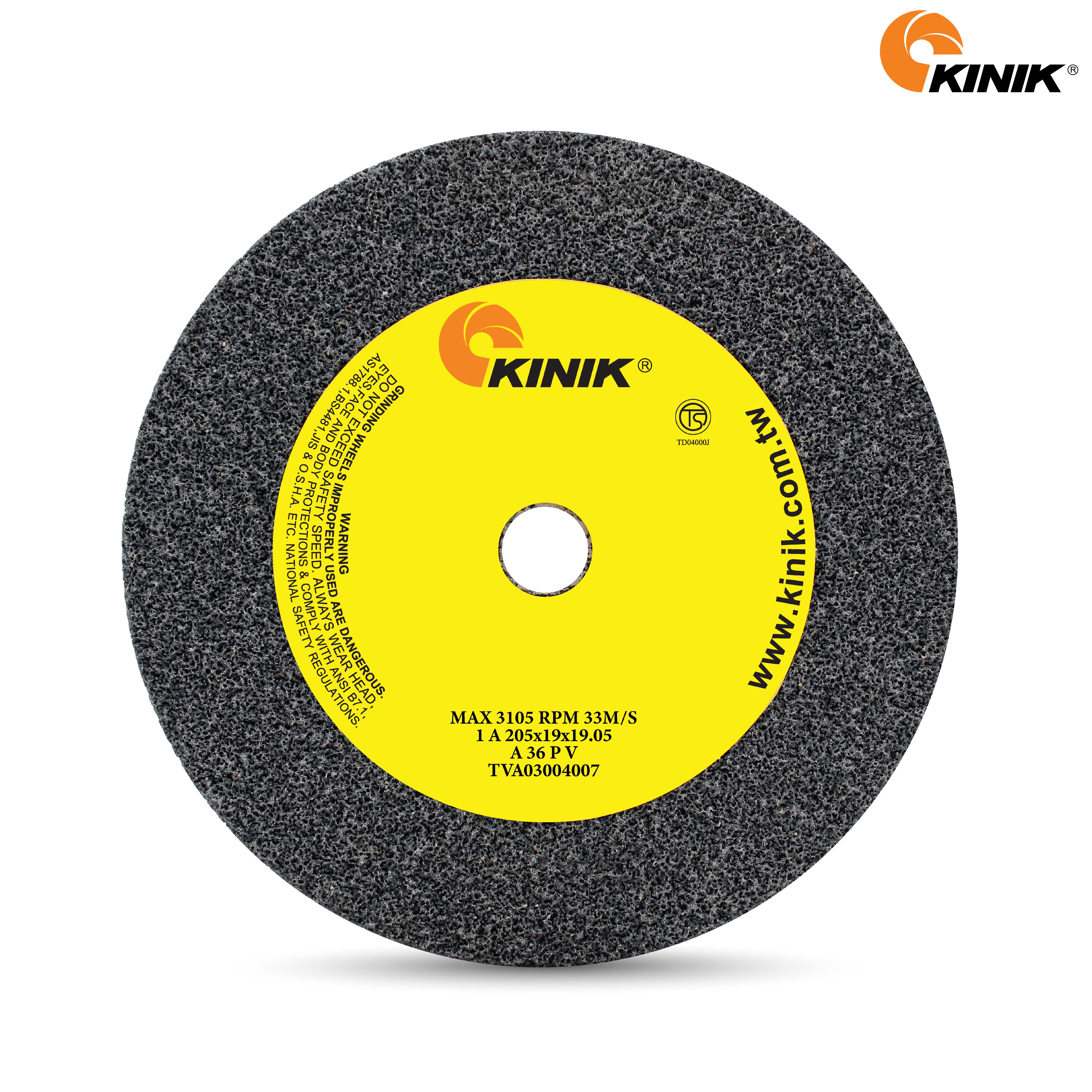 หินเจียร KINIK A36PV1A 205x19x19.05 mm.