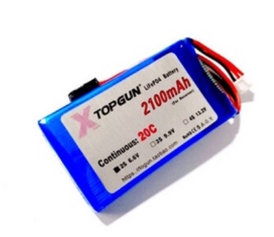 TOPGUN(LiFePo4) 2S 6.6V 850 1450 2100mah แบตใส่่รีโมท หรือ ใช้เลี้ยงรีซีฟ