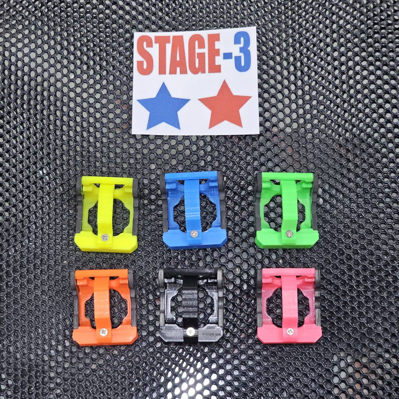 ห้องเครื่องรถกระป๋อง STAGE-3 สำหรับมอเตอร์โม วัสดุ PLA + Carbon เพิ่มความแข็งแรงเบ้าลูกปืน คละสี ไม่มีลูกปืน ไม่มีมอเตอร์ ห้องเครื่องอย่างดียว