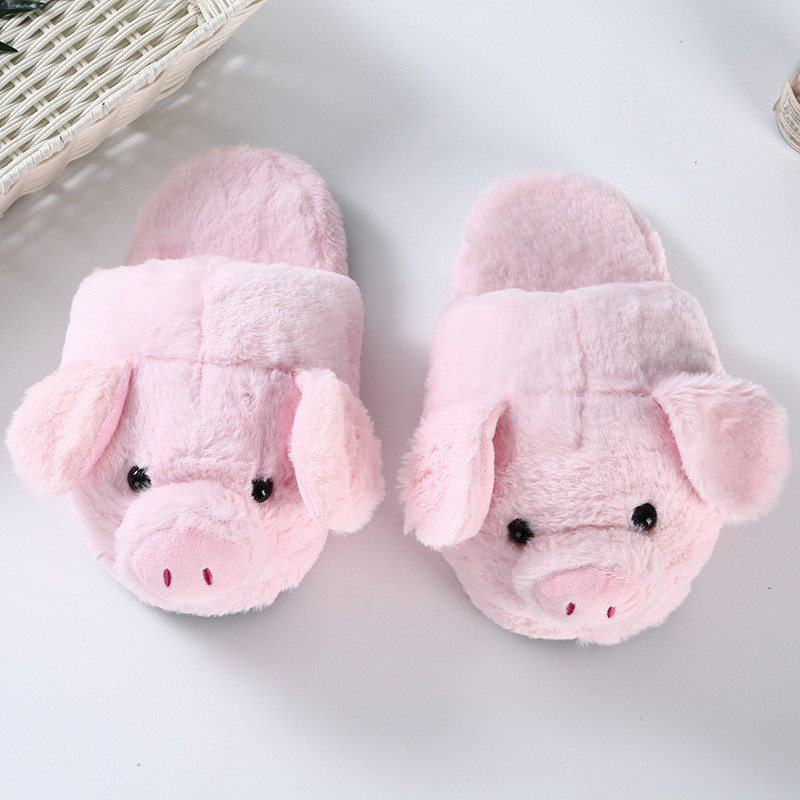 รองเท้าสลิปเปอร์ หน้าหมู รองเท้าเดินในบ้าน กันส้นเท้าแตก พื้นกันลื่น (23-27CM ) พร้อมส่ง PL04-หมู