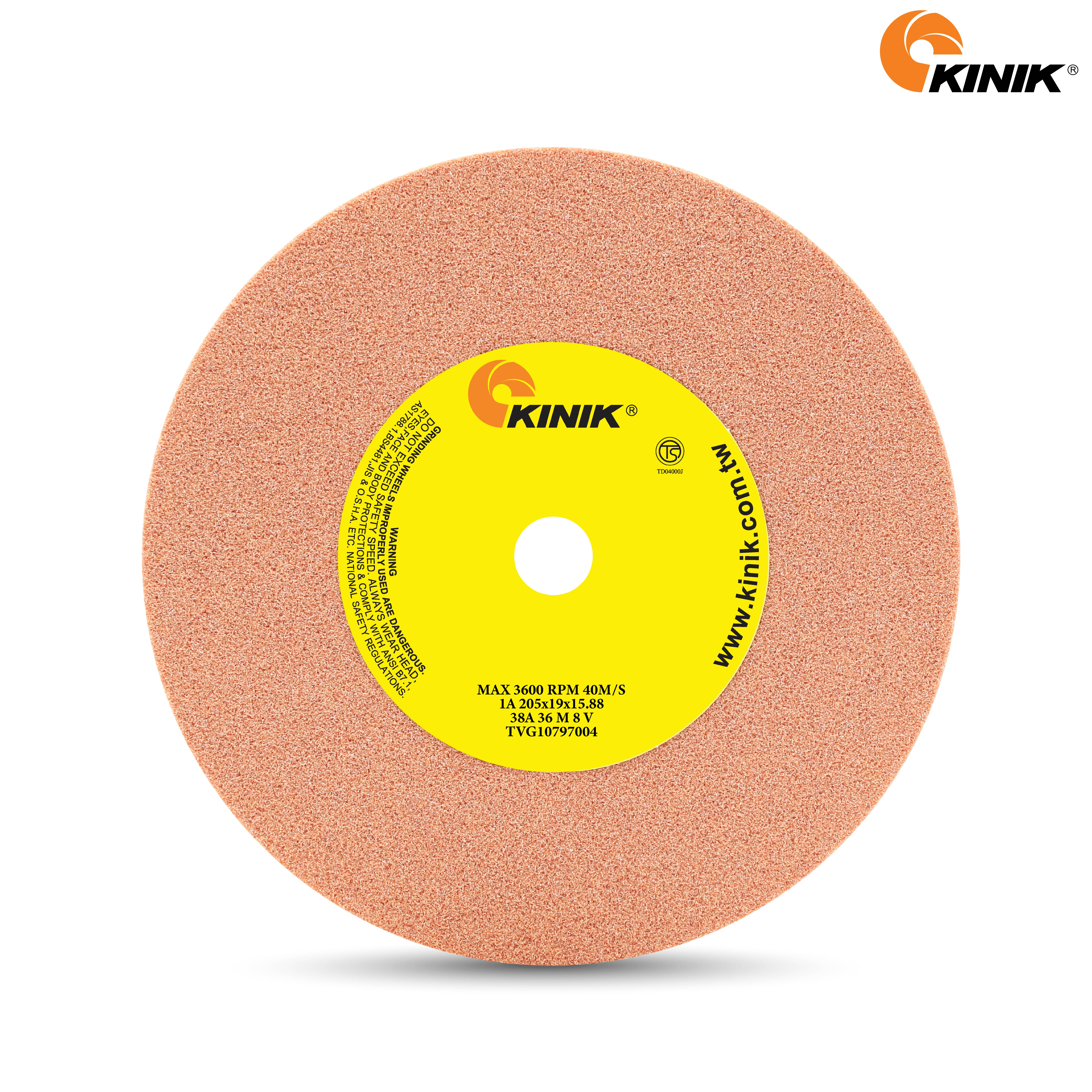 หินเจียร KINIK 38A36M8V1A 205x19x15.88 mm.