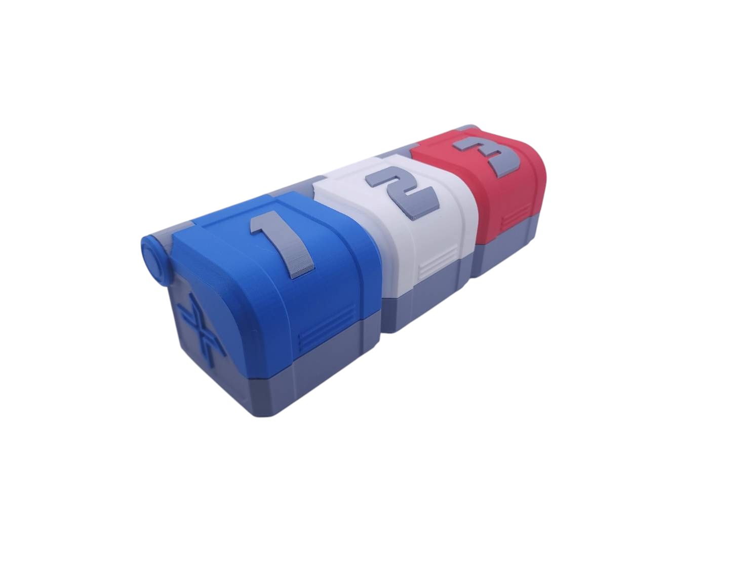 กล่อง 3on3 Deck Case : "Custom X" ผลิตจากพลาสติก PLA 3D Print ด้วยเครื่องที่ทันสมัยที่สุด สามารถเลือกสีได้ ฝาปิดแม่เหล็ก แยกช่องอิสระ