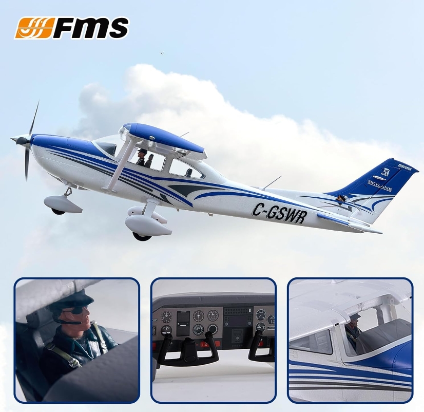 FMS Cessna182 1500MM เครื่องบินโฟม ตัวลำ+ชุดไฟ (ไม่รวม แบต รีซีฟ รีโมท)